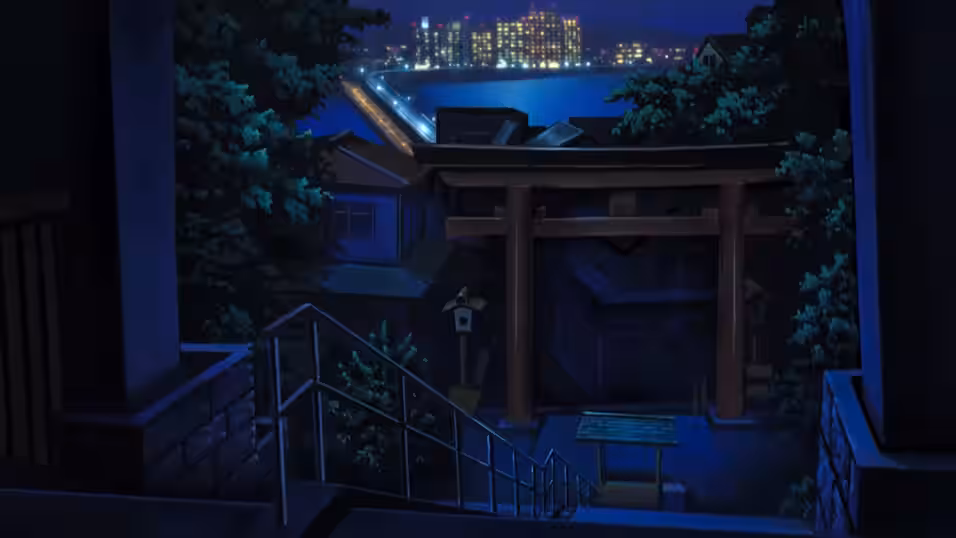 The same in the anime. The only difference is that the gate is not lit here.
