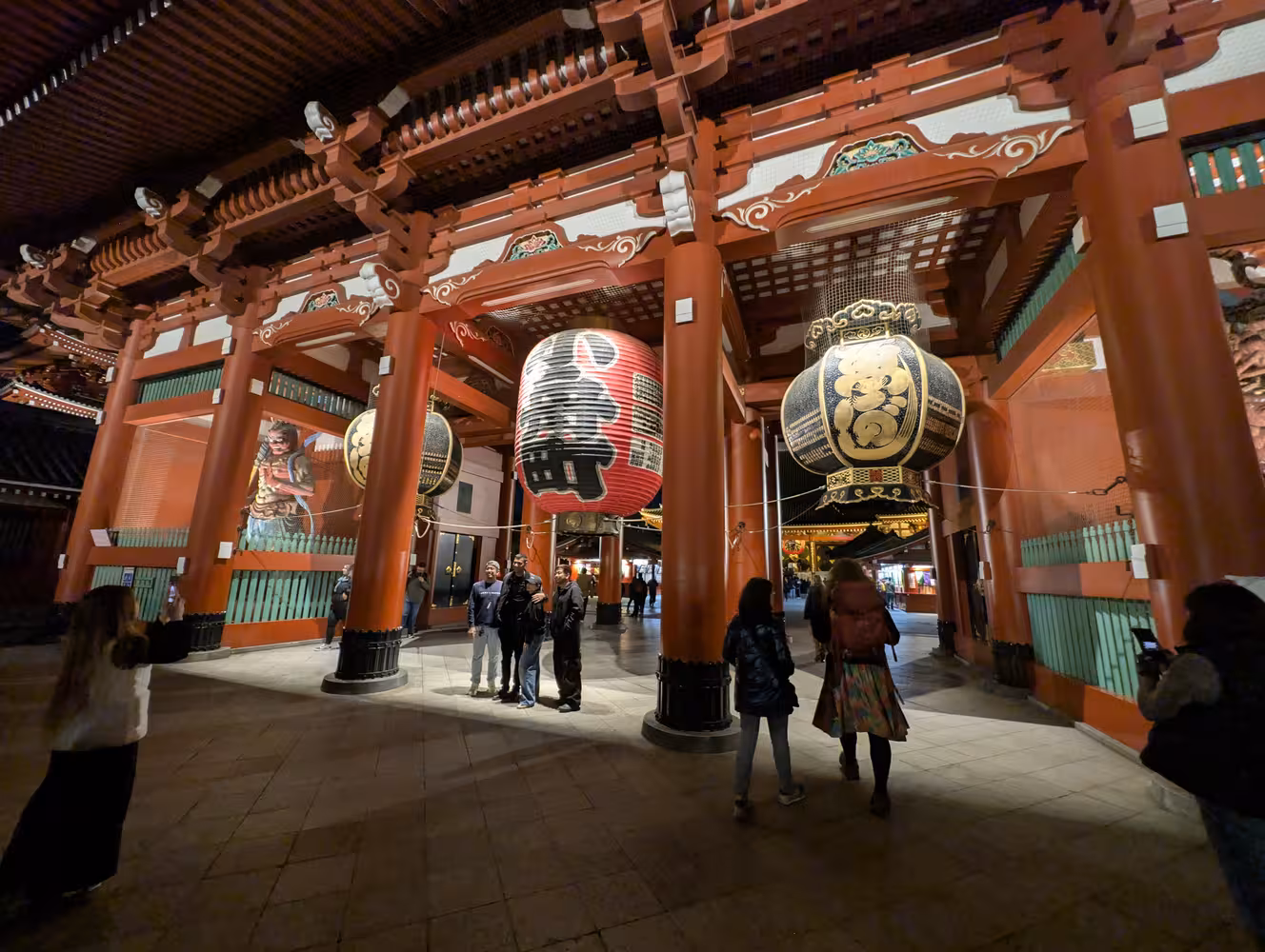 Fiona walking through the large building.