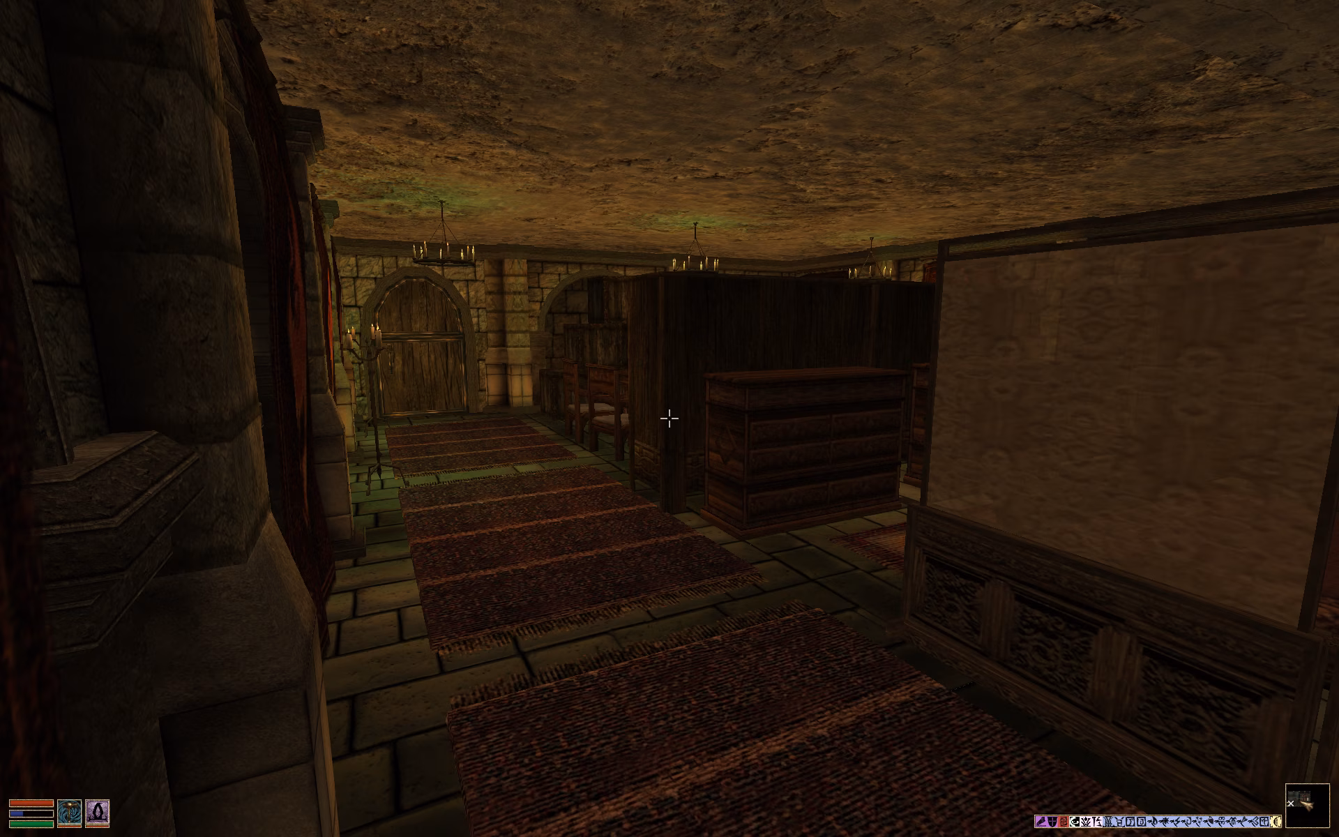 View from the back of the room towards the entrance.